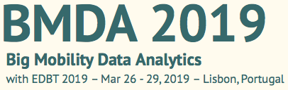 The scientific program of the BMDA 19  Workshop on Big Mobility Data Analysis is out!