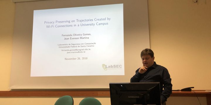 Prof. Jean Martina from UFSC visiting CNR in Pisa for a seminar on Privacy-preserving on WiFi trajectories
