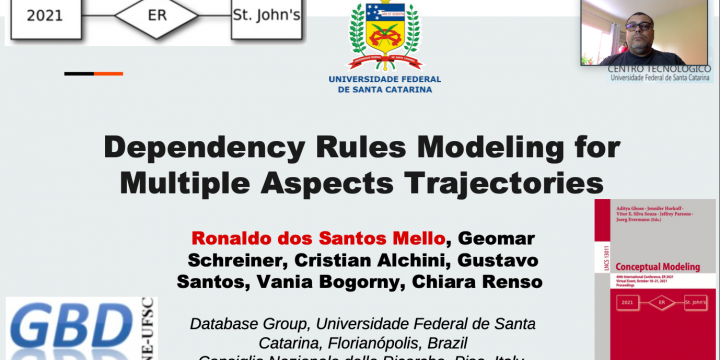 Paper entitled  “Dependency Rules Modeling for Multiple Aspects Trajectories ” by UFSC and CNR presented at ER21
